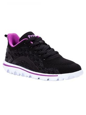 Propet Women's Black and Purple Athletic Walking Sneaker